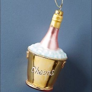 Anthropologie Champagne Bucket Ornament